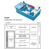 IsoBox Phlebotomy Tray with Built-in Handle To-Go - Midsize - 9.25"W x 16"L x 4"H