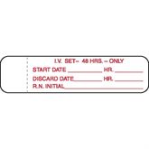 IV Tubing Labels 48 Hrs