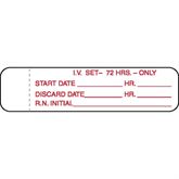 IV Tubing Labels 72 Hrs