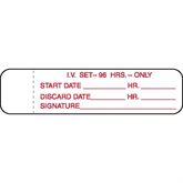 IV Tubing Labels 96 Hrs