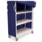 Wide 3-Shelf PVC Linen Cart Wide Three-Shelf Linen Cart - 50"W x 20"D x 64"H