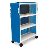 Standard 3-Shelf PVC Linen Cart Standard Three-Shelf Linen Cart - 40"W x 20"D x 48"H