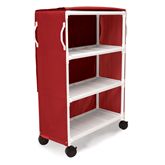 Standard 3-Shelf PVC Linen Cart Standard Three-Shelf Linen Cart - 40"W x 20"D x 48"H