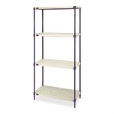 4-Shelf Plastic Mat Wire Shelving 30"W x 18"D x 72"H