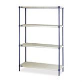 4-Shelf Plastic Mat Wire Shelving 48"W x 24"D x 72"H