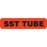 Chemistry Labels SST Tube" - Orange with black text - 1.625"W x 0.375"H