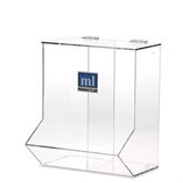 Acrylic Wall Dispenser Double - 12.4"W x 10.25"D x 14.75"H