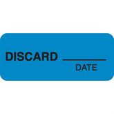 Clerical Labels DISCARD___" - Blue with black text - 1.5"W x 0.625"H