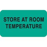 Reagent Labels STORE AT ROOM TEMPERATURE" - Green with black text - 1.75"W x 1"H