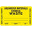 Caution Labels HAZARDOUS MATERIALS CHEMICAL WASTE HANDLE WITH CARE" - Yellow with black text and blank areas to be filled in - 2.5"W x 1.5"H