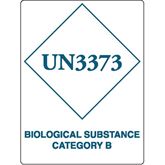 Transport Labels UN3373 BIOLOGICAL SUBSTANCE CATEGORY B" Label - 3"W x 4"H