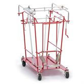 Small Hands-Free Sharps Cart Small Wire Cart - 16"W x 21.5"D x 22"H