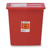 Large Hands-Free Sharps Cart 12gal Sharps Containers - 18.25"W x 12.75"D x 18.75"H