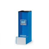 Blue Acrylic Culture Tube Dispenser Holds 13mm x 100mm Tubes - 4.25"W x 5"D x 14.25"H