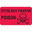 Caution Labels CYTOLOGY FIXATIVE POISON" - Red with black text and skull & cross bones (1) - 1.75"W x 1"H