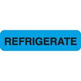 Reagent Labels REFRIGERATE" - Blue with black text - 2.1875"W x 0.563"H