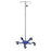 Spider Leg Stainless Steel IV Pole 4-Hook Top