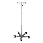 Spider Leg Stainless Steel IV Pole 4-Hook Top