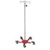 Spider Leg Stainless Steel IV Pole 4-Hook Top