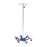 Heavy-Duty Spider Leg Stainless Steel IV Pole 4-Hook Top