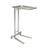 Foot-Operated Stainless Steel Mayo Stand With Large Tray - Tray size: 21"L x 16"W