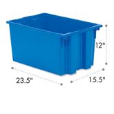 Nest-n-Stack Totes 15.5"W x 23.5"L x 12"H