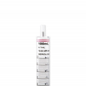 Medline Sterile Serological Pipettes - Serological Pipette, Sterile, Individually-Wrapped, Pipette Aid, 100 mL, Pink - MLAB20100