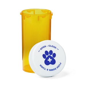 Medline Pet Medication Vials - Pet Medication Vial, Amber, 14 Snap Caps, 13 Dram - MLABIVIALAM13