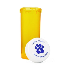 Medline Pet Medication Vials - Pet Medication Vial, Amber, 10 Snap Caps, 30 Dram - MLABIVIALAM30