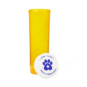 Medline Pet Medication Vials - Pet Medication Vial, Amber, 5 Snap Caps, 60 Dram - MLABIVIALAM60