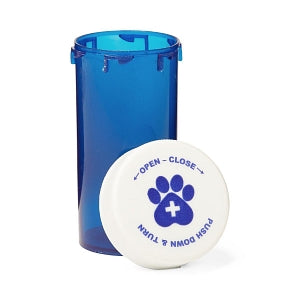 Medline Pet Medication Vials - Pet Medication Vial, Blue, 14 Snap Caps, 13 Dram - MLABIVIALBL13