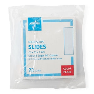 Medline Glass Microscope Slides - Microscope Slide, Ground 90° Edges, Plain - MLABSLIDEP