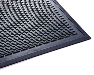 Millennium Mat Clean Step Black 48" x 72" Outdoor Scraper Mat - Clean Step Scraper Rubber Floor Mat, 3' x 5', Black - 14030500