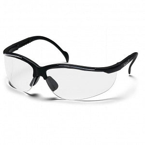 Pyramex Safety Venture II Eyewear - Venture II Safety Glasses, Black Frame, Clear Lens - IPX-SB1810S