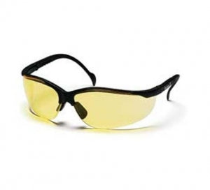 Pyramex Safety Product Venture II Featherweight Safety Eyewear - Venture II Safety Glasses with Black Frame and Amber Lens - SB1830S