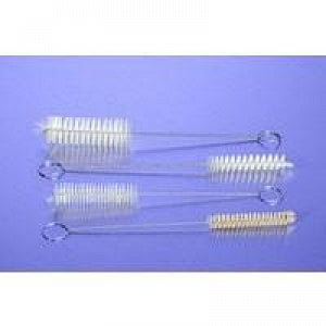 Midland Sci TstTbe Brush WhtBris FnTp - White Nylon Test Tube Brush with Fan Tip, 7/16" Dia. x 9" Overall Length - 1832