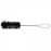 Justman Cylinder Brush W/Double Fan Tip - Black Cylinder Brush with Double Fan Tip - 3621-0A