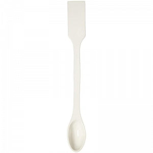 Coorstek Glazed Porcelain Spatula with Sampling Spoon - 254MM SPATULA / SPOON - 60483