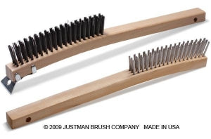 Midland Sci 13.75in Stainless Steel Curve Brush - Curved Handle Brush, Stainless Steel, 13.75" Overall Length - 705289