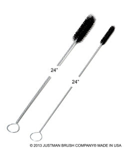 Justman Brush Company 24" Nylon Tube Brushes - Black Nylon Tube Brush, 1/8" Diameter, 24" Length - 715220