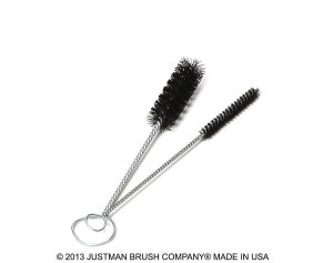 Justman Brush Company 6" Nylon Tube Brushes - Black Nylon Tube Brush, 1/4" Diameter, 6" Length - 715245