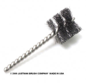 Midland Sci Burr Brush HCS - High Carbon Steel Burr Brush, 3.5" Overall Length x 1/4" Diameter, 0.006 Fill - 717103