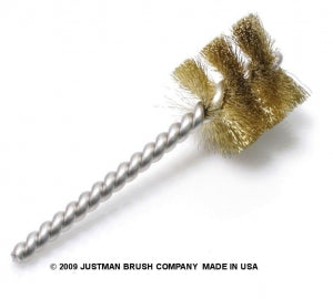 Midland Sci Burr Brush Brass - Brass Burr Brush, 3.5" Overall Length x 1/4" Diameter, 0.004 Fill - 719900