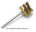 Midland Sci Burr Brush Brass - Brass Burr Brush, 3.5" Overall Length x 3/8" Diameter, 0.008 Fill - 719918