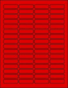 Online Labels 1.813" x 0.5" True Red Label - DBD-LABEL 1.813" X 0.5" TRUE RED 250 SHT - OL1050TR