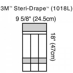 3M Healthcare Steri-Drape Instrument Pouches - Steri-Drape Instrument Pouch, 9-5/8" x 18" - 1018L