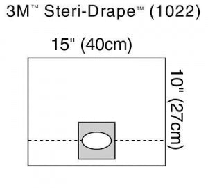 3M Healthcare Steri-Drape Refractive Drapes - Refractive Perforated Steri-Drape Drape - 1022