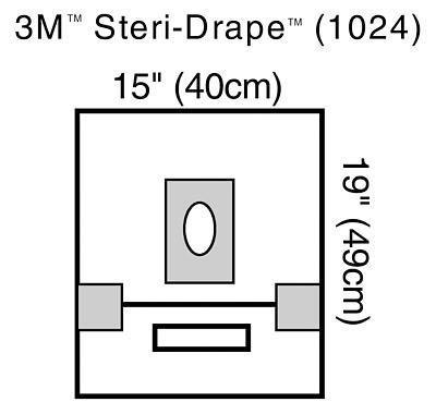 3M Healthcare Steri-Drape with Adhesive Aperture - DRAPE, STERIDRAPE, ADH APERATURE SMALL - 1024