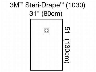 3M Healthcare Steri-Drape with Adhesive Aperture - DRAPE, STERIDRAPE, ADH APERATURE MEDIU - 1030