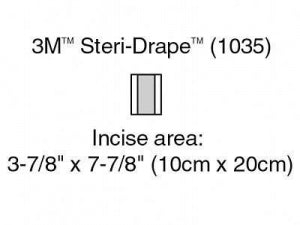 3M Healthcare Steri-Drape Incise and Ophthalmology Drapes - Steri-Drape 2 Incise Drape, 3-7/8" x 7-7/8" - 1035